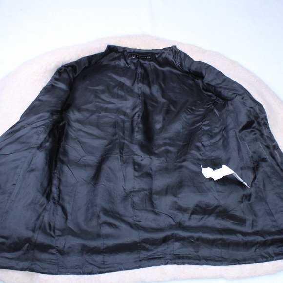 Zara Women Blush Pale Pink Fuzzy Cropped Moto Jacket - Picture 7 of 10